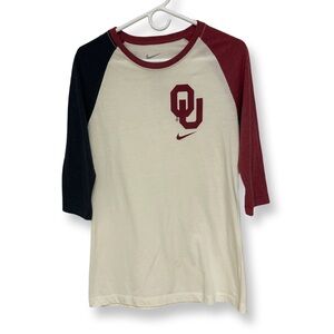 Nike OU Oklahoma NCAA Slim Fit Shirt Women’s L